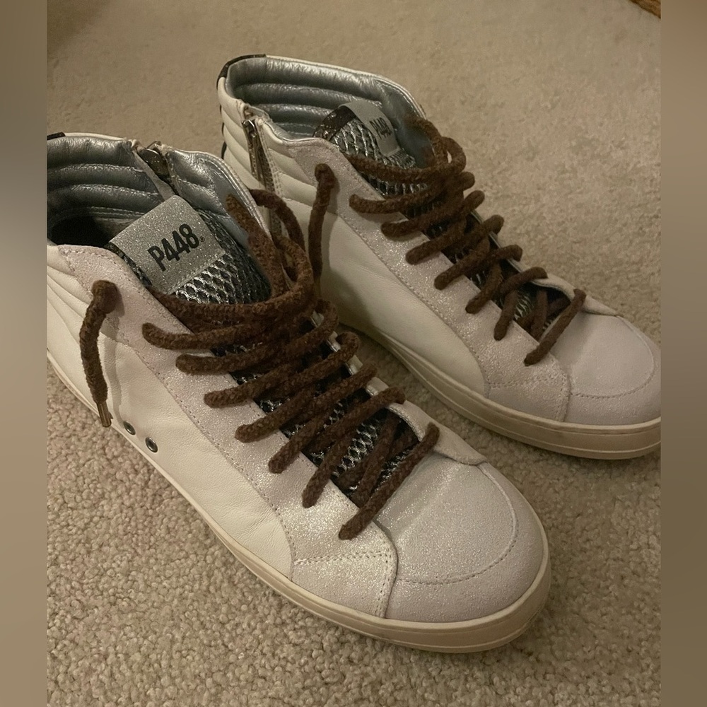 P448 High Top Skate Cream/ Zoom Sneakers